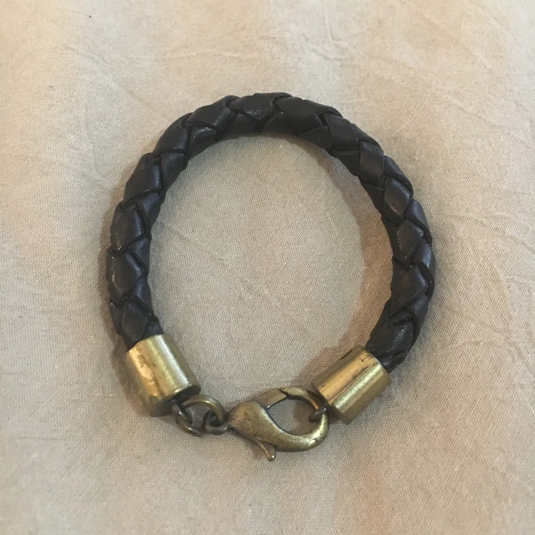 Black Leather Bracelet photo 1