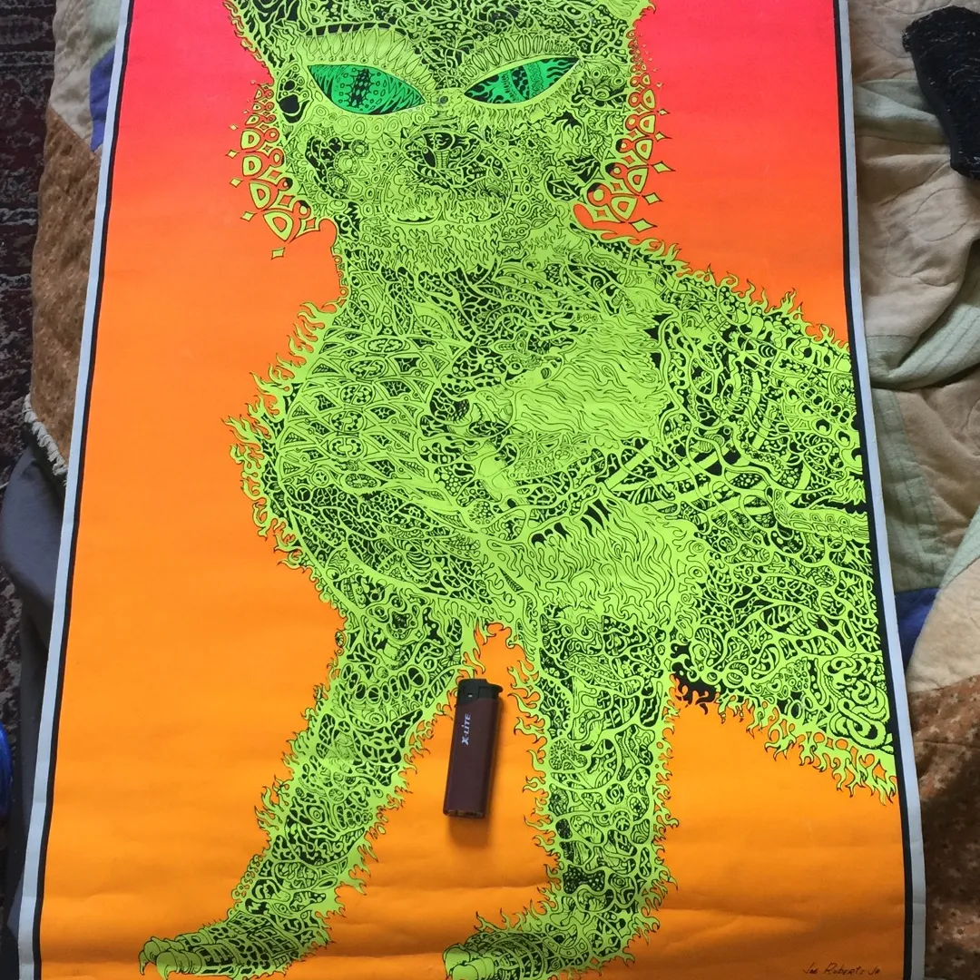 Psychedelic Cat Poster photo 1