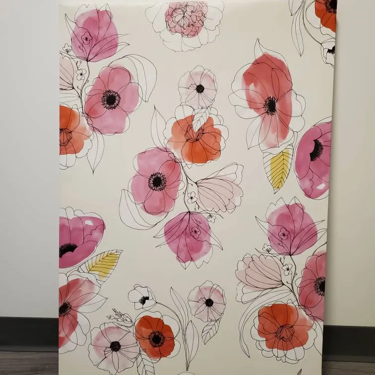 Floral Print On Canvas photo 3
