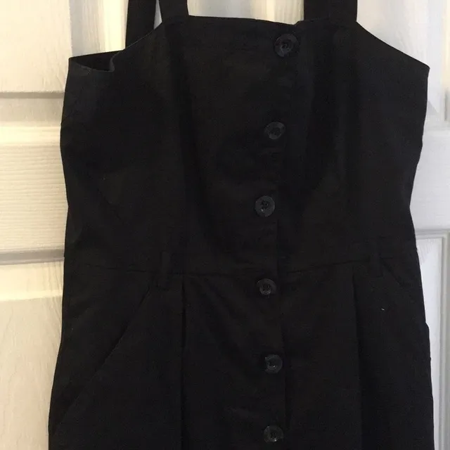 The Cutest Black Button Up/pockets H&m Dress photo 3