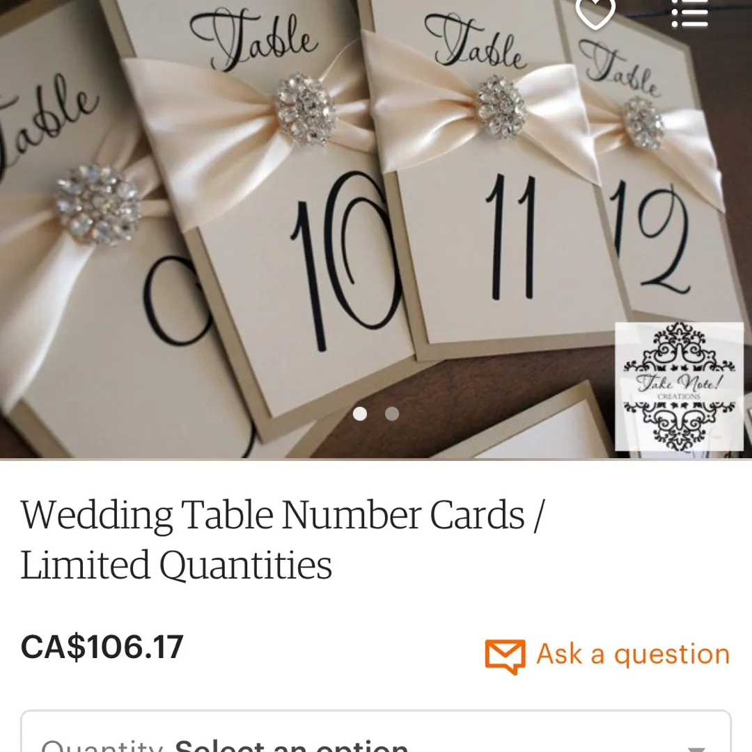 Wedding Table Numbers #2-12 photo 4