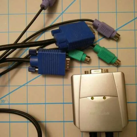 2 Port KVM (PS/2) Includes VGA Cable photo 1