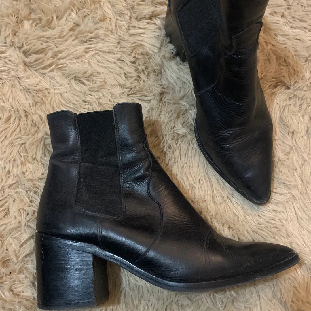Pointed Toe Leather Boot photo 1