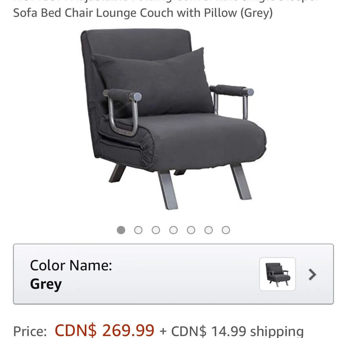 Convertible Single Sleeper Sofa Chair photo 1
