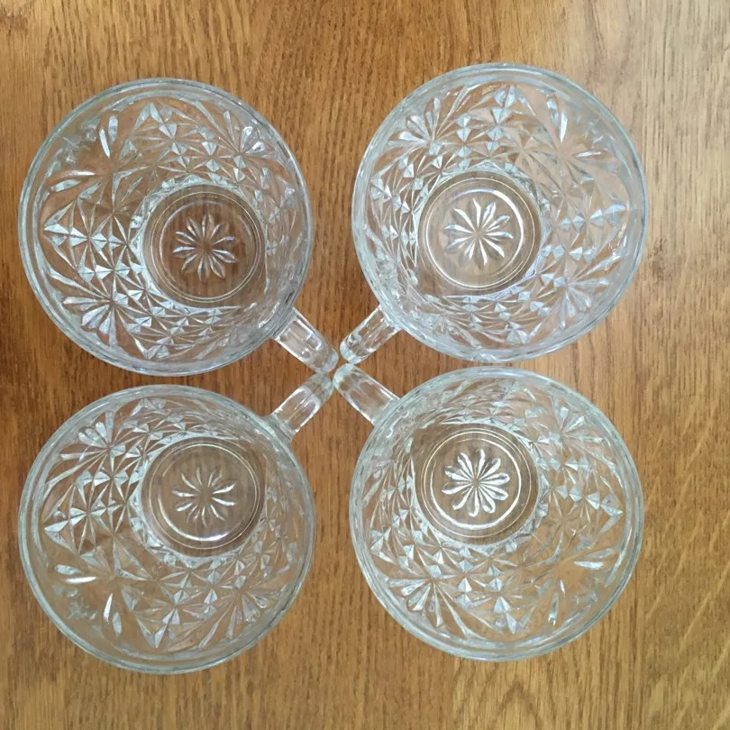 Set Of 4 Vintage Glass Cups photo 4