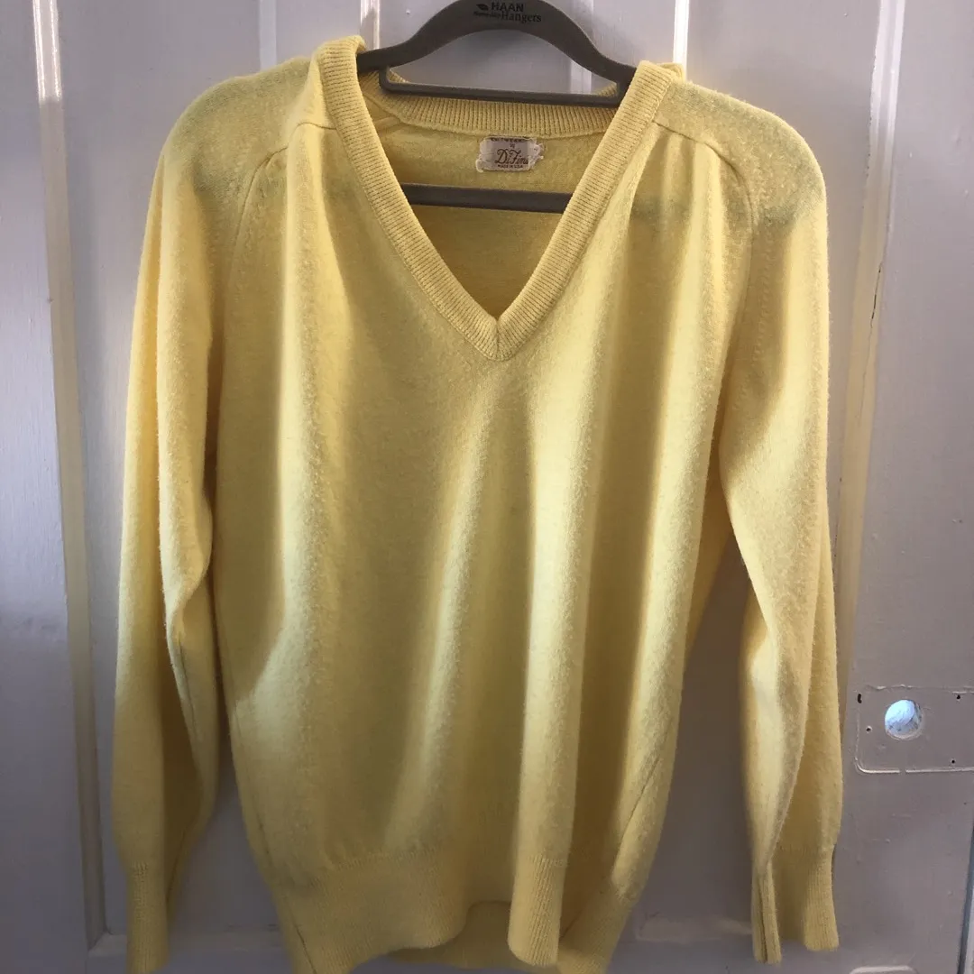 Yellow Cashmere Sweater photo 1