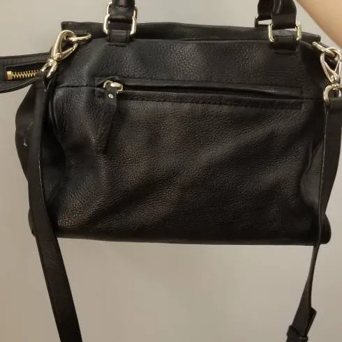 kate spade - black leather crossbody purse photo 3