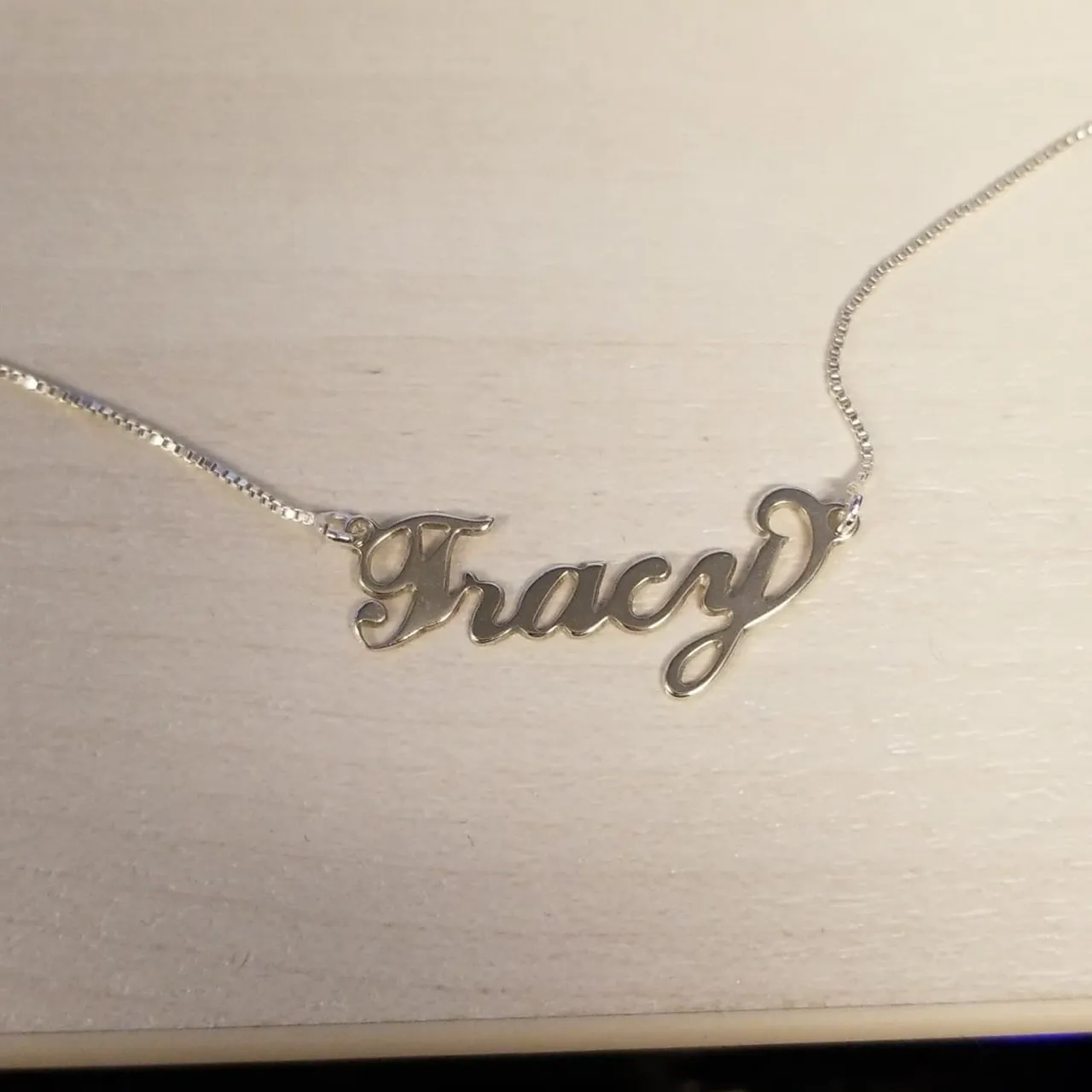 "Tracy" Carrie style name necklace photo 1