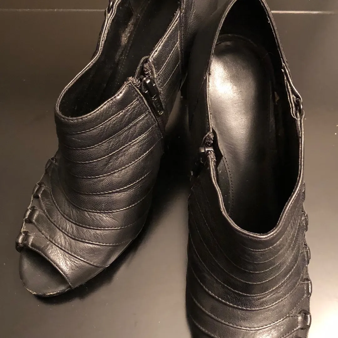 Calvin Klein Leather Peep Toe Shoes 8 photo 1