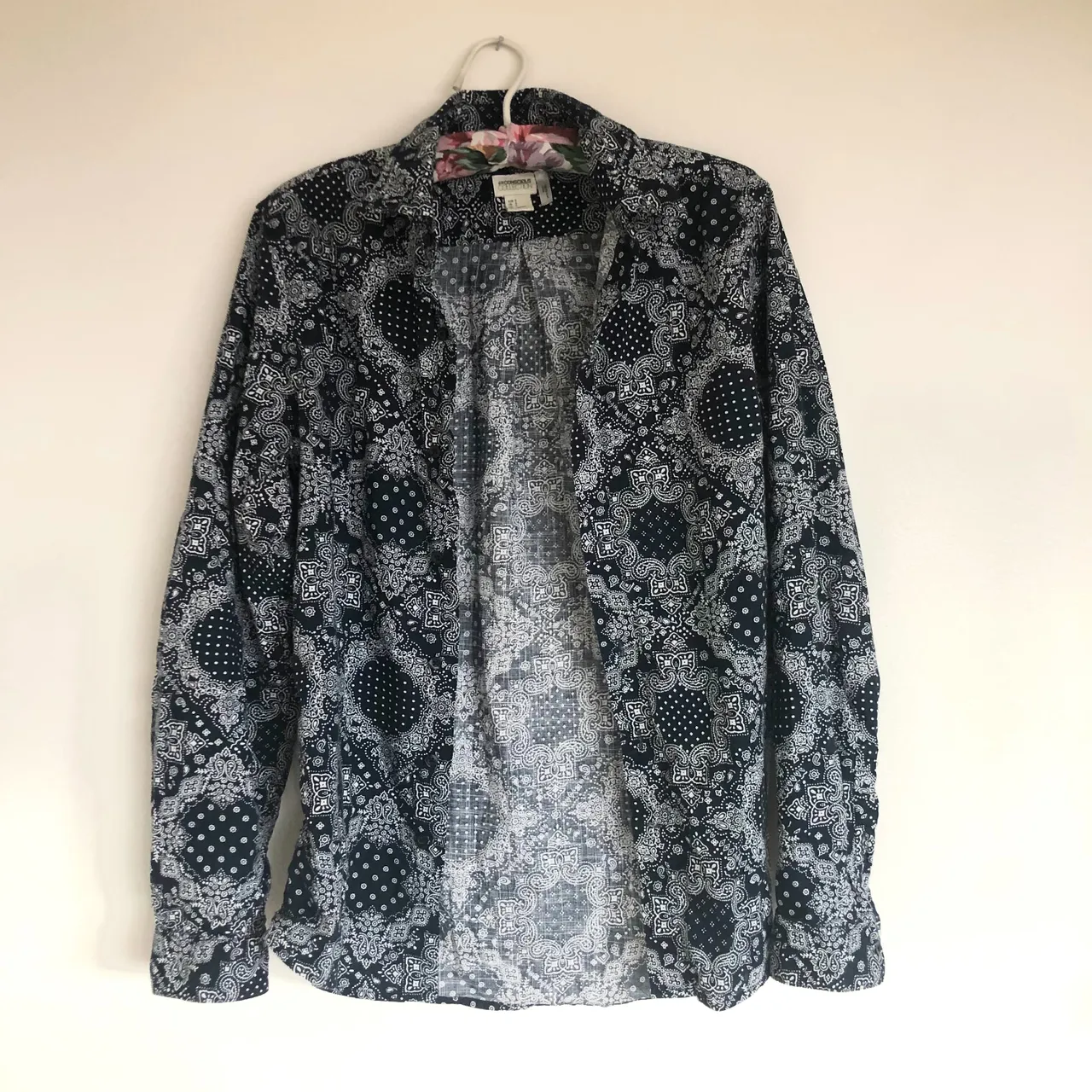 Patterned Oxford button up long sleeve  photo 1
