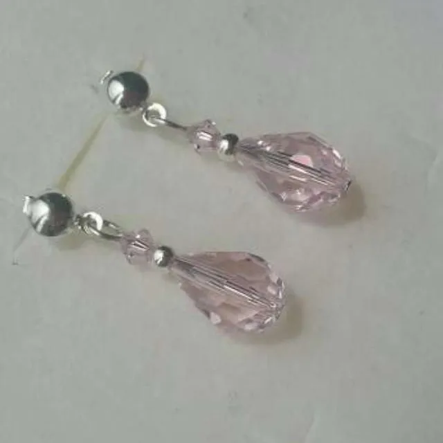 Pink Crystal Earrings photo 1