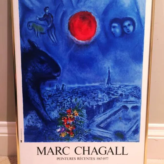 Marc Chagall Print In Gold Frame photo 1