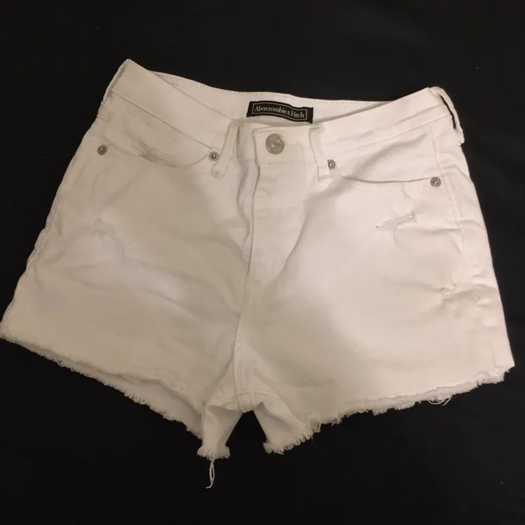 Size 24 White Denim Shorts photo 1