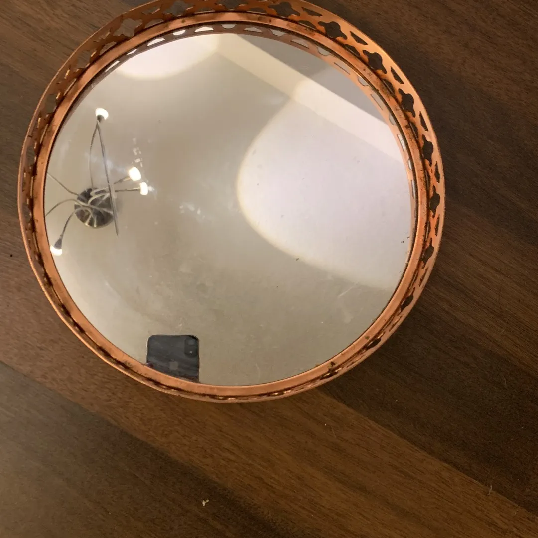 Rose Gold Mirrored Tray photo 1