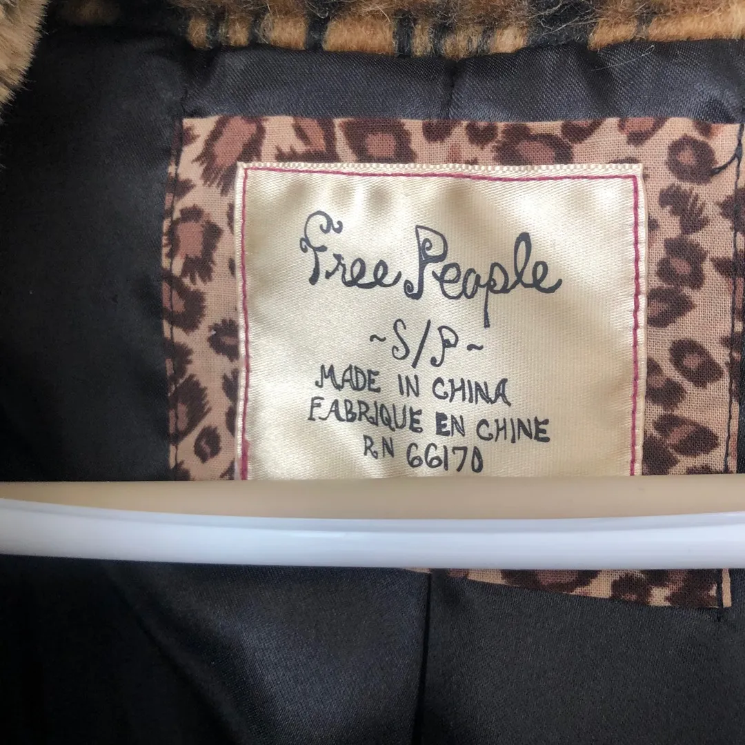 Vintage Free People Cheetah Print Jacket photo 3