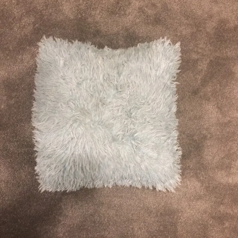 Baby Blue Fluffy Pillow photo 1
