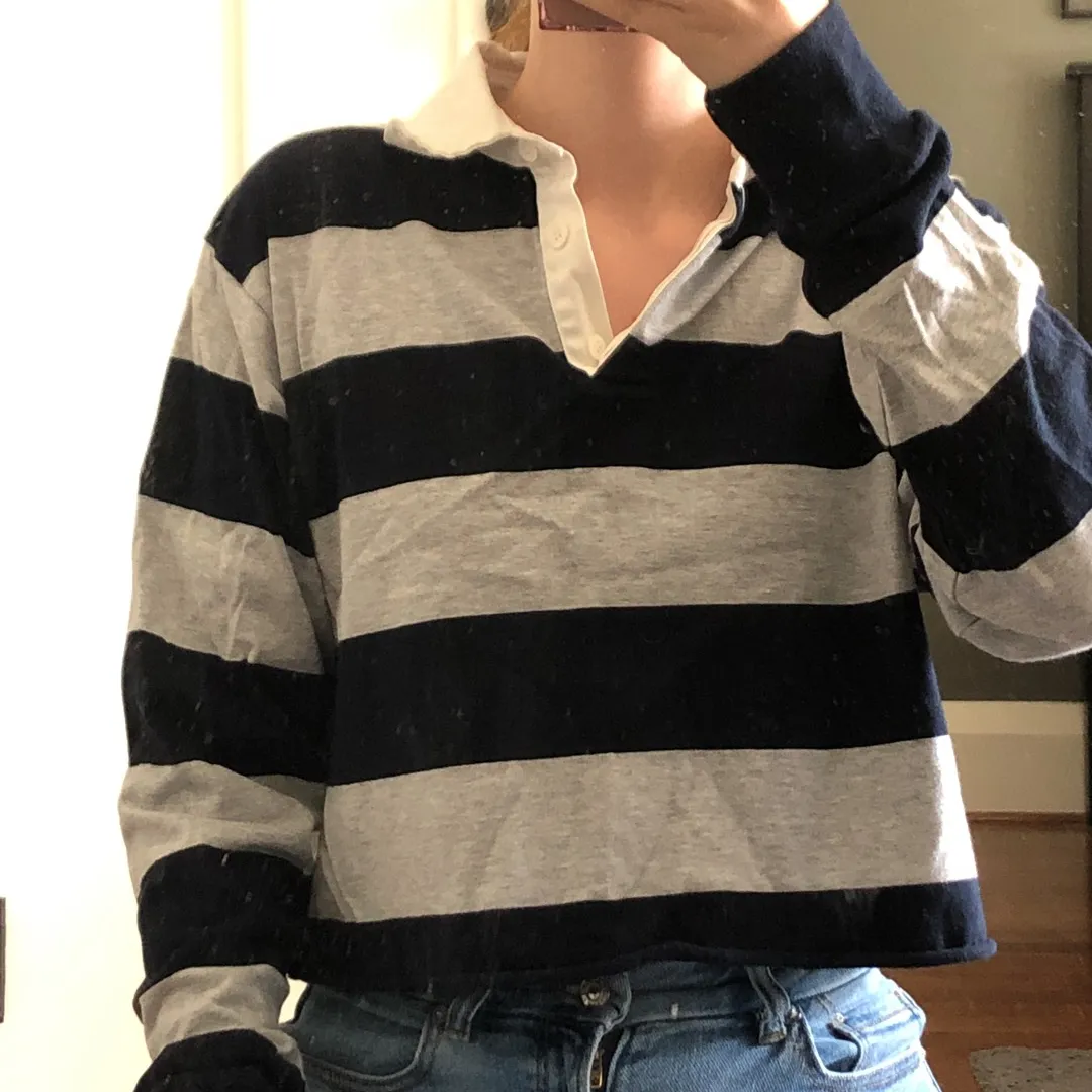 Brandy Melville Striped Collared Shirt photo 1