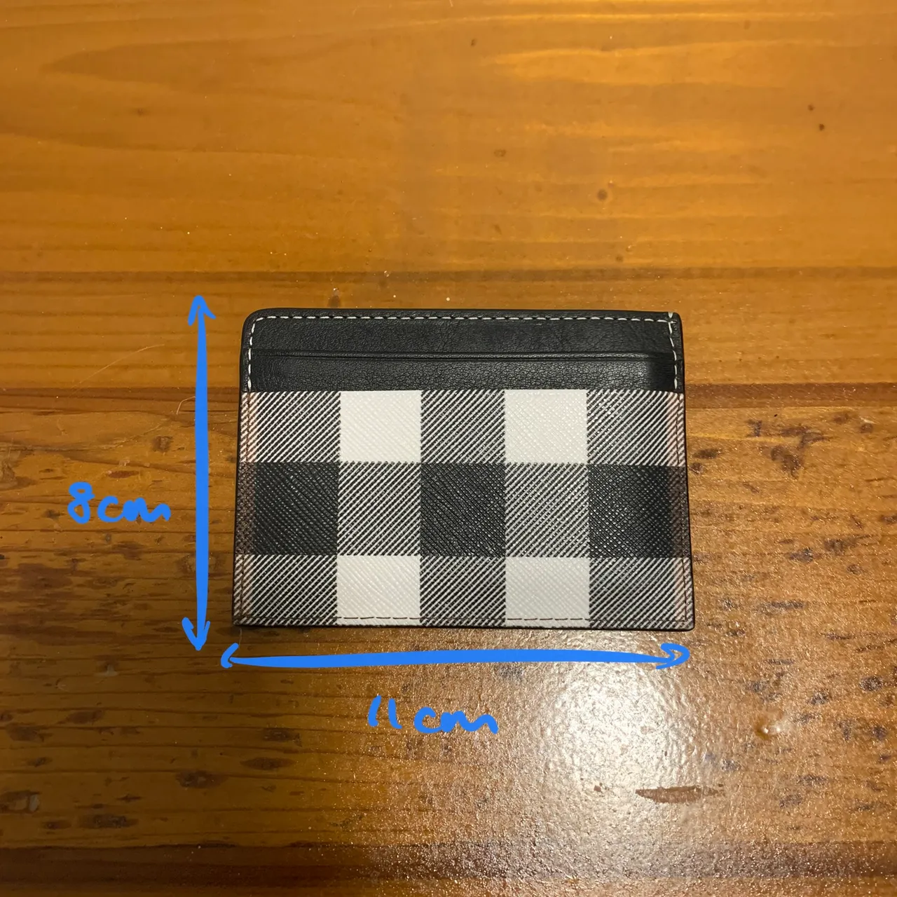 Burberry Kier Check E-Canvas & Leather Card Case Wallet photo 5