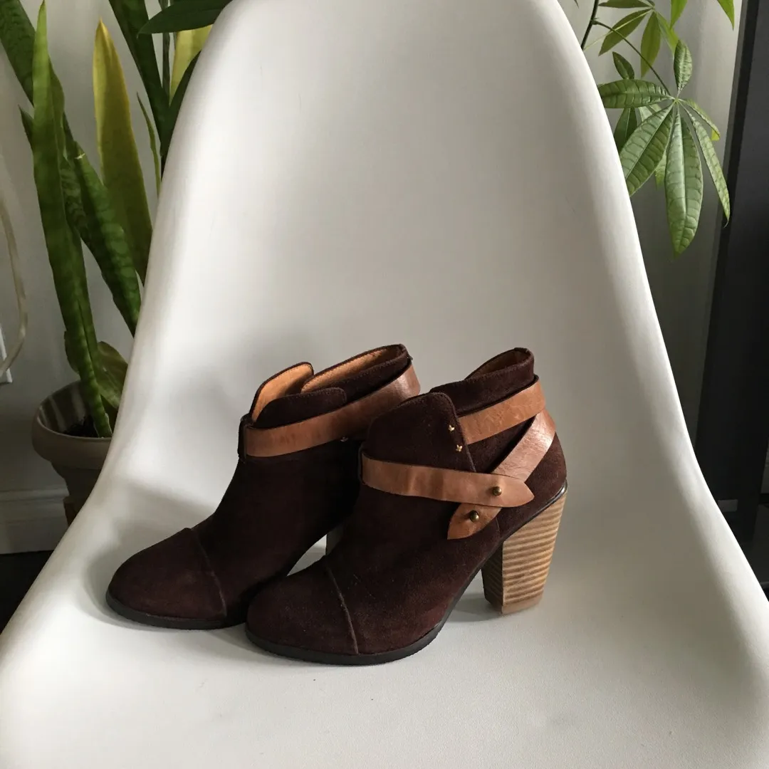 Brown Leather Booties in Sz 6.5 photo 1