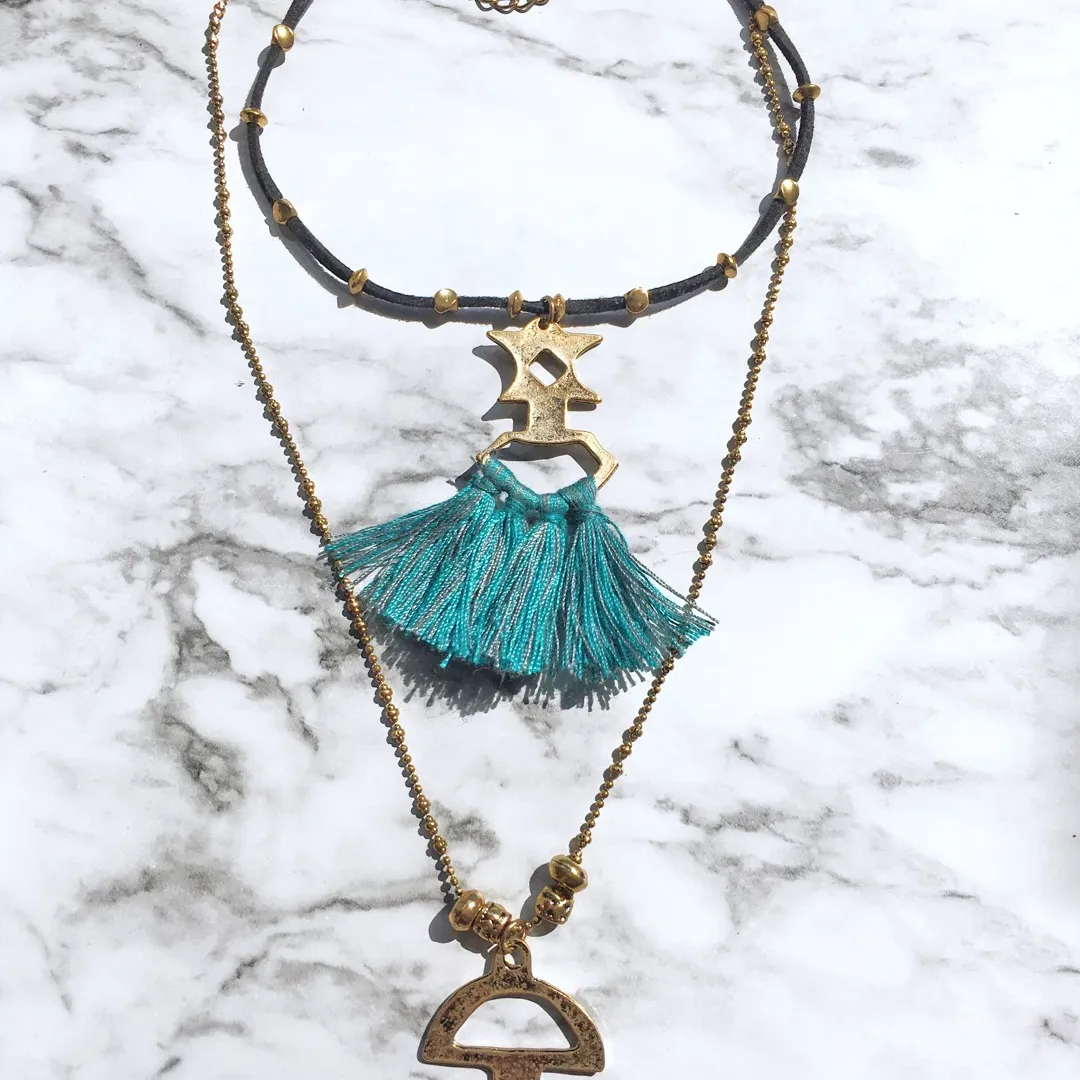 Free people tassel layered necklace photo 3