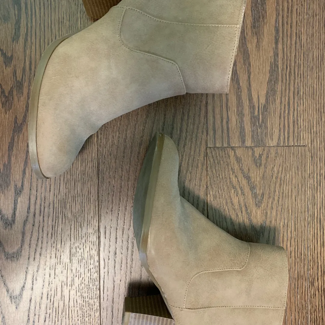 Taupe Booties Size 7.5 photo 1