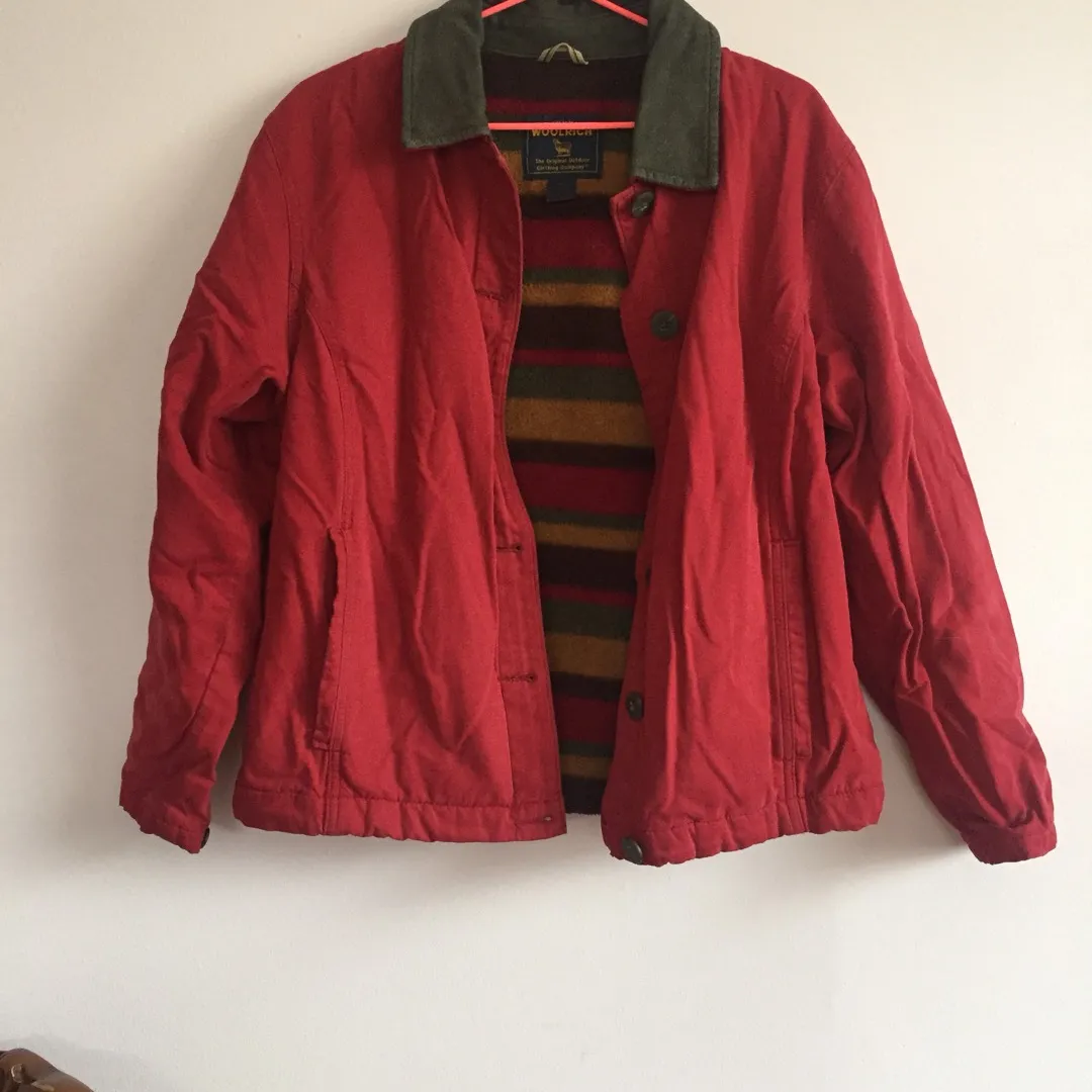 red woolrich fall jacket! photo 1