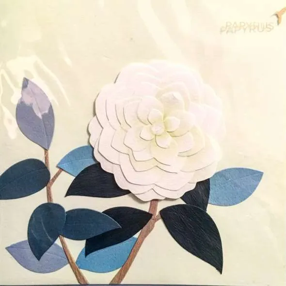 Floral Papyrus Card (blank) photo 1