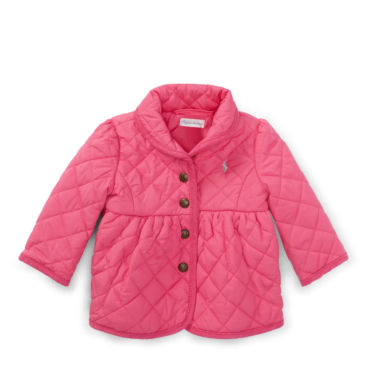 Ralph Lauren Pink Quilted Barn Jacket 9 Months photo 1