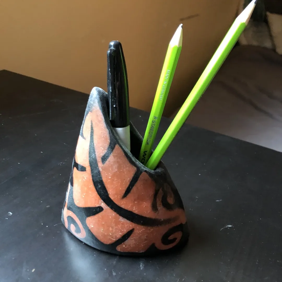 South American Clay Pencil Holder photo 1