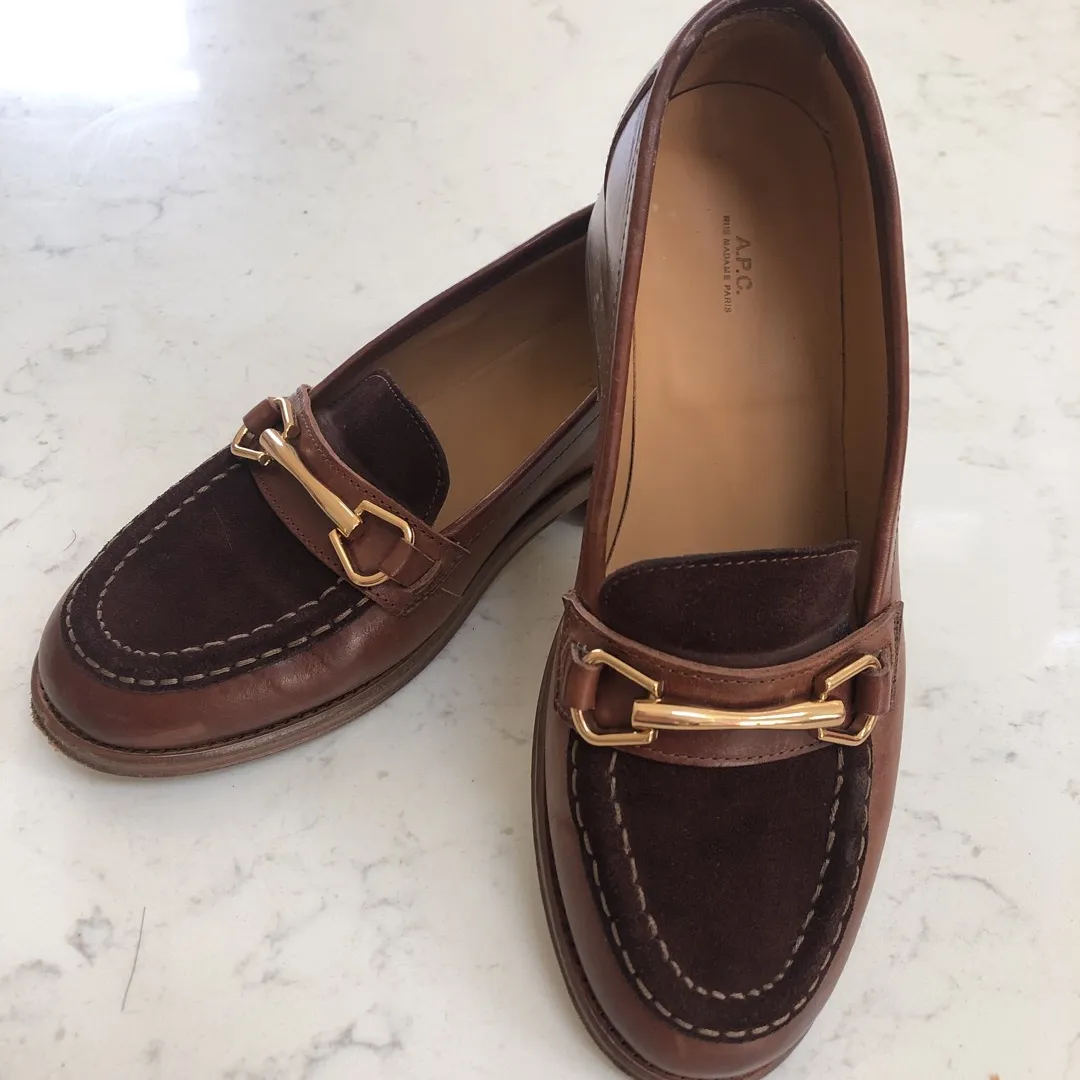 A.P.C. Brown Diana Loafers Women’s Size 37 photo 1