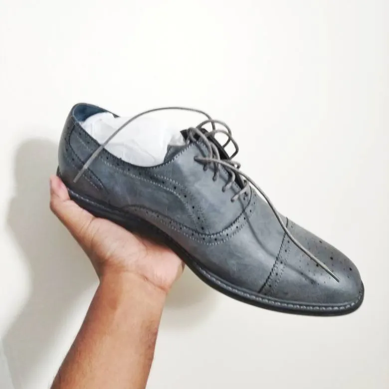 Brand New Men Brogue Shoes - Grey photo 1