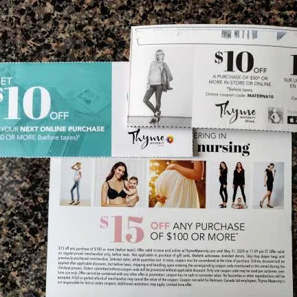Free ~ Thyme Maternity Coupons photo 1
