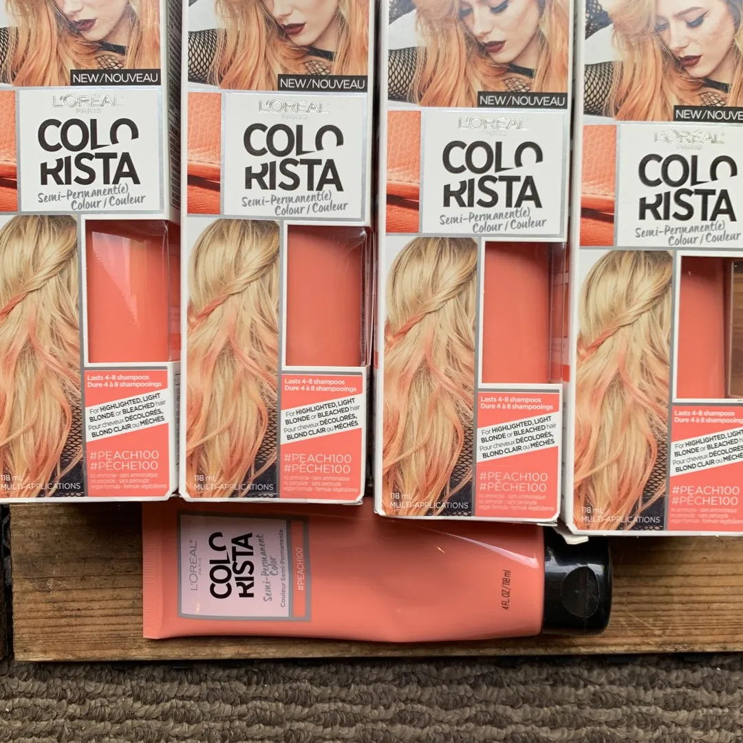4+ I One Time Used Bottle Of Peach Colorista Hair Colour photo 1
