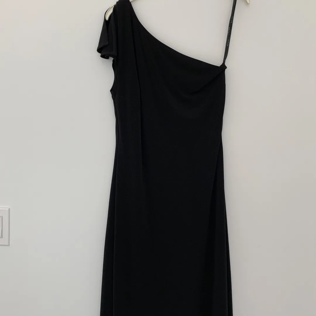One Shoulder Black Dress Size 7/8 photo 1