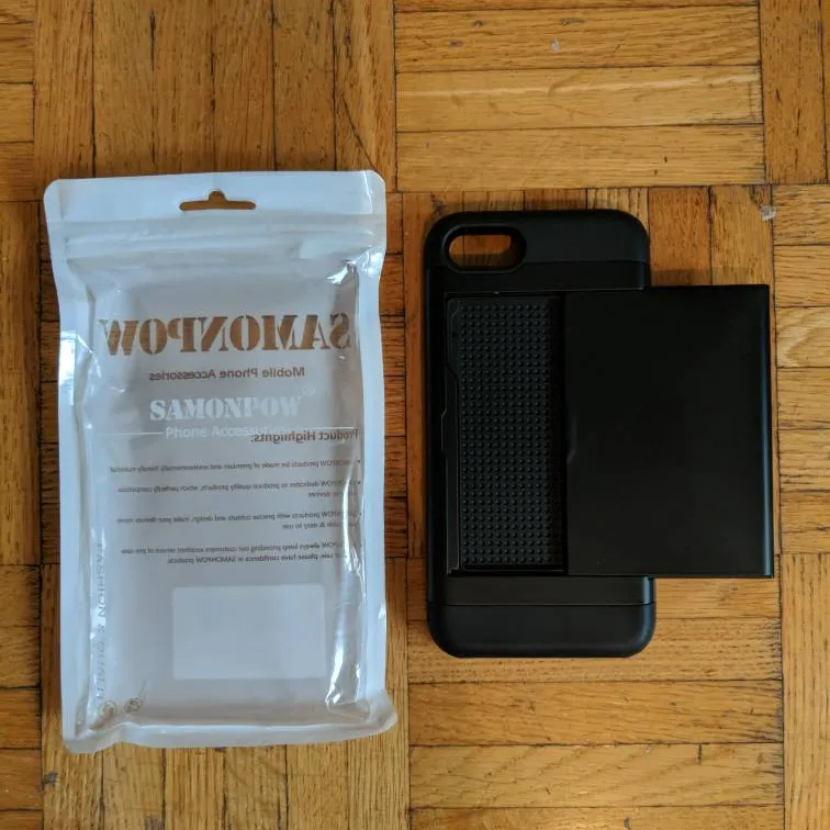 Brand New iPhone 8 Case With Card Holder At The Back. (Black) photo 3