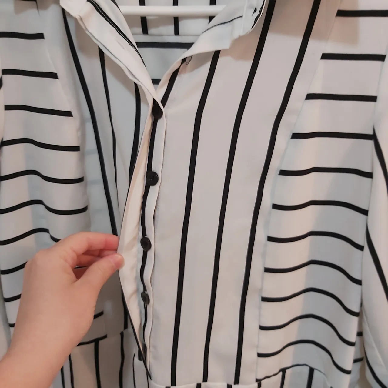 WD NY white tunic with black stripes photo 4