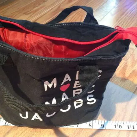 designer Marc Jacobs black canvas handbag photo 1