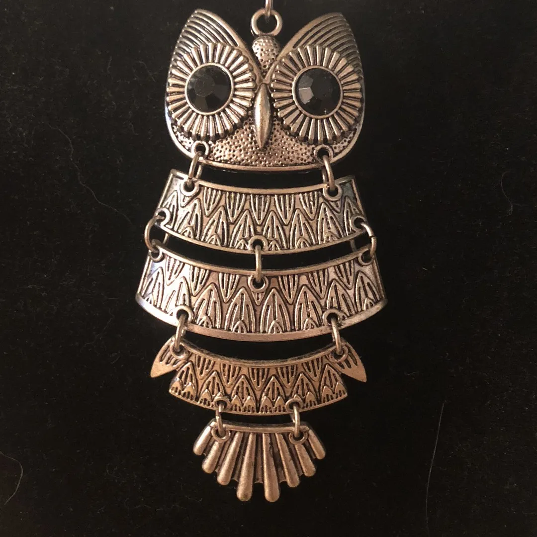 Long Owl Statement necklace photo 1