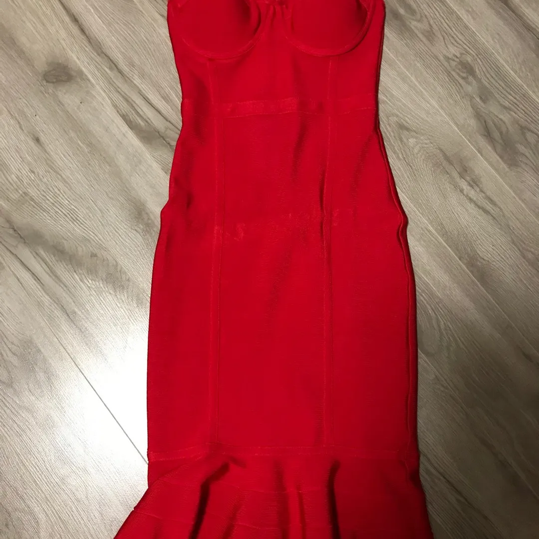 Red Bustier Dress From Bebe photo 1
