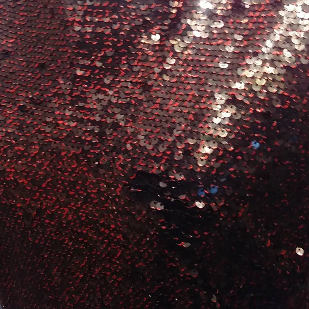 Red Sequin Party Dress- L photo 3