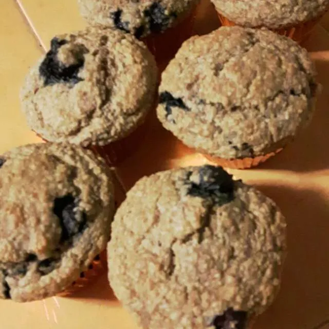 Blueberry Oat Bran Muffins (Vegan, Sugarfree, Whole Wheat) photo 1