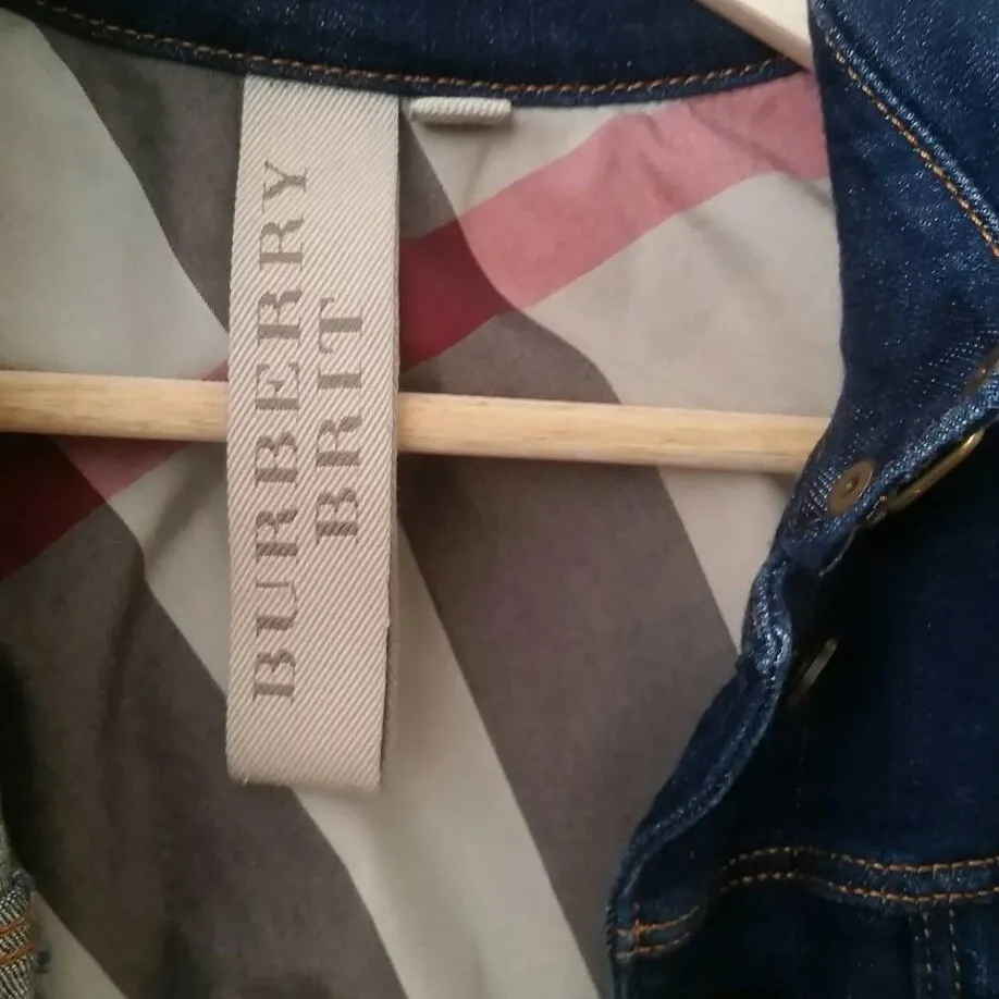 Burberry Denim Jacket With Leather Sleeves photo 6