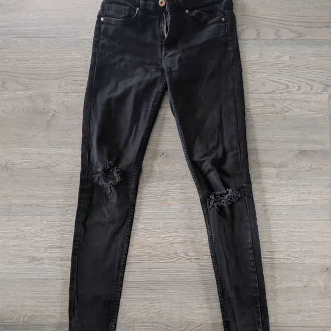 Black Ripped Denim Jeans photo 1