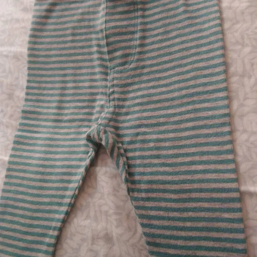Baby Gap green stripe pants photo 1