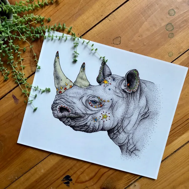 Black Rhino Print photo 1