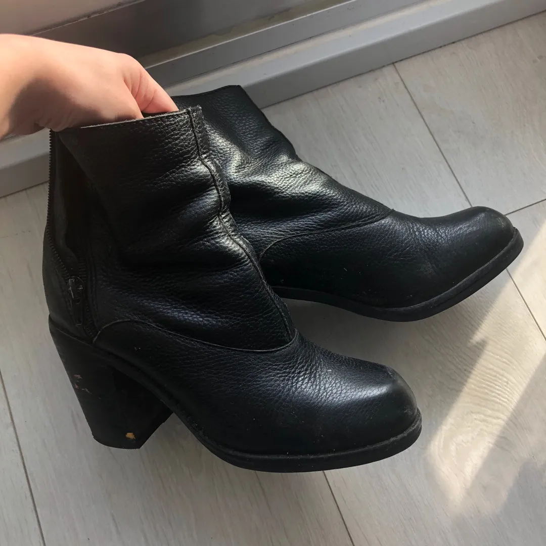Black Jeffrey Campbell Leather Booties photo 1