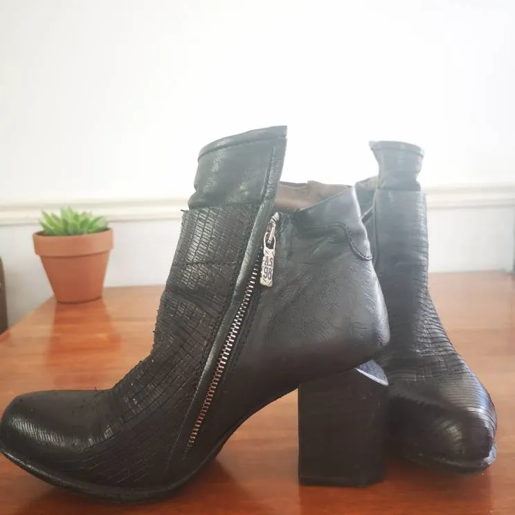 A.S. 98 Black Leather Boots photo 3