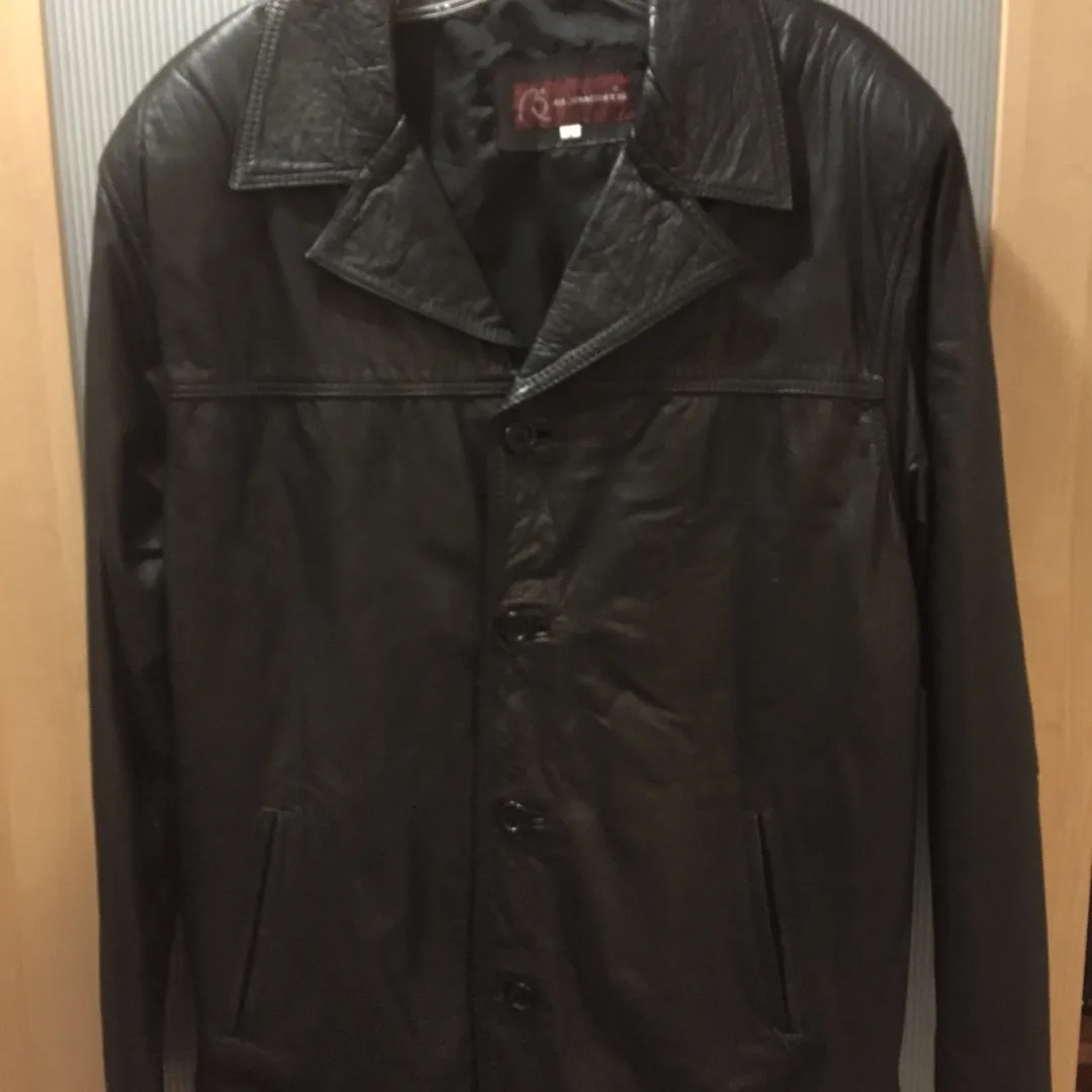 Leather Jacket - Black - L photo 1