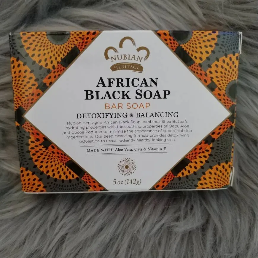 Nubian African Black Bar Soap 5oz photo 1