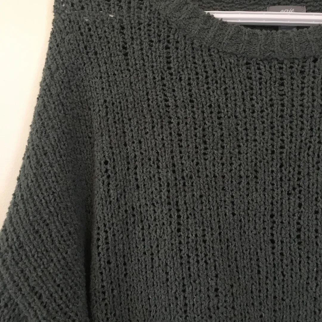 Green/Grey Aerie Sweater photo 4
